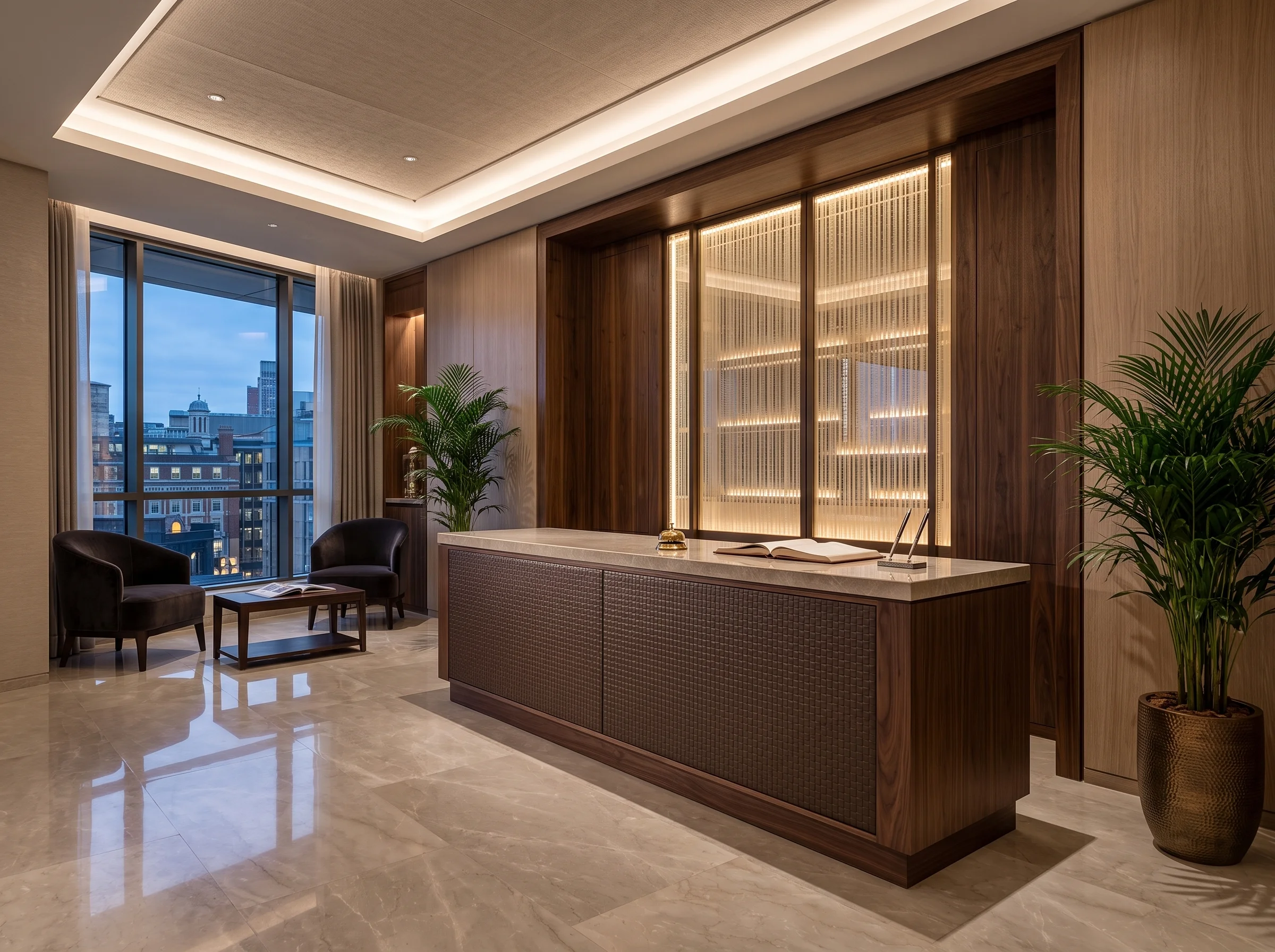 Hotel Reception Counter & Lobby Joinery Dubai