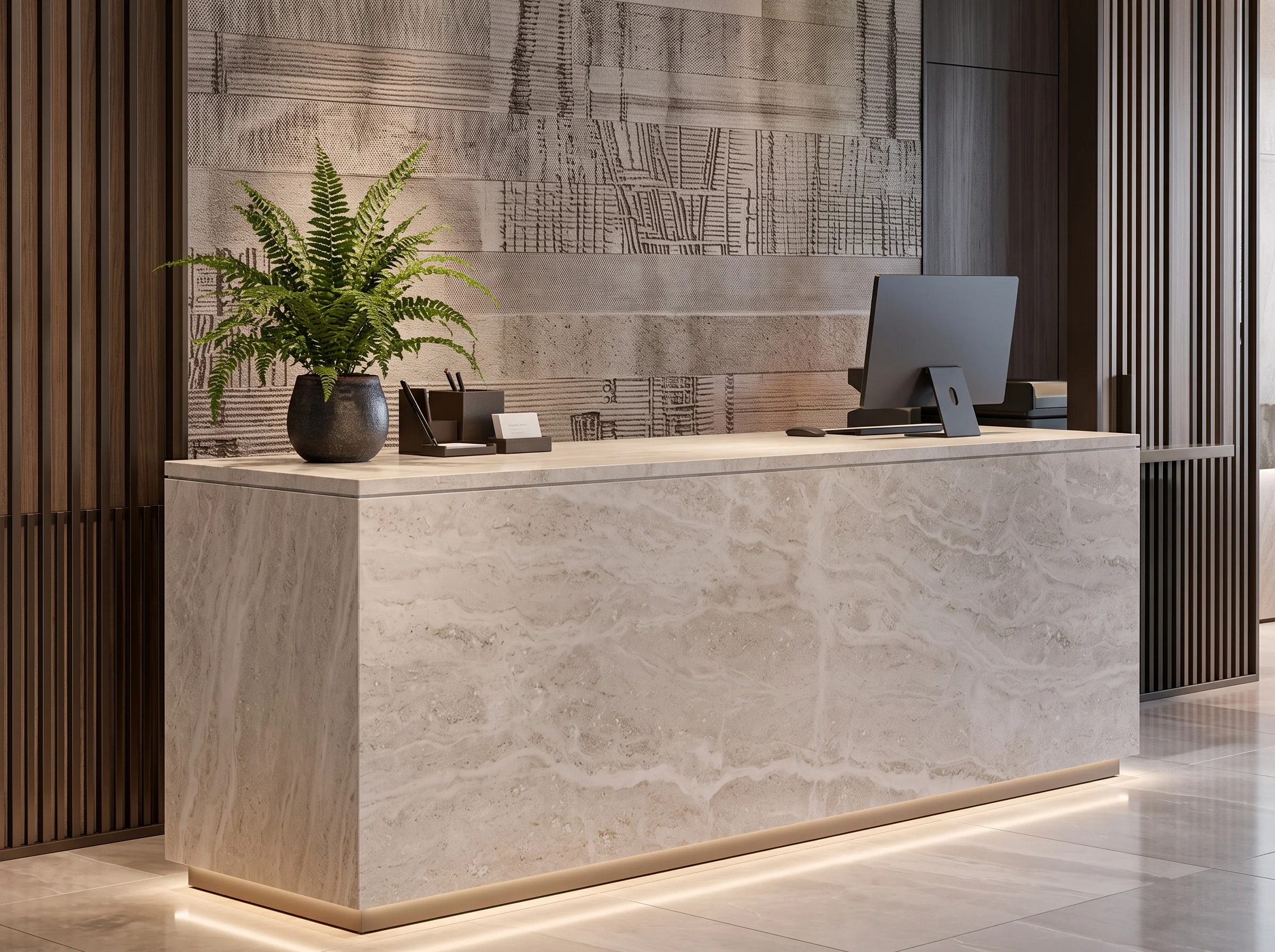 Reception counters and custom fixtures Dubai