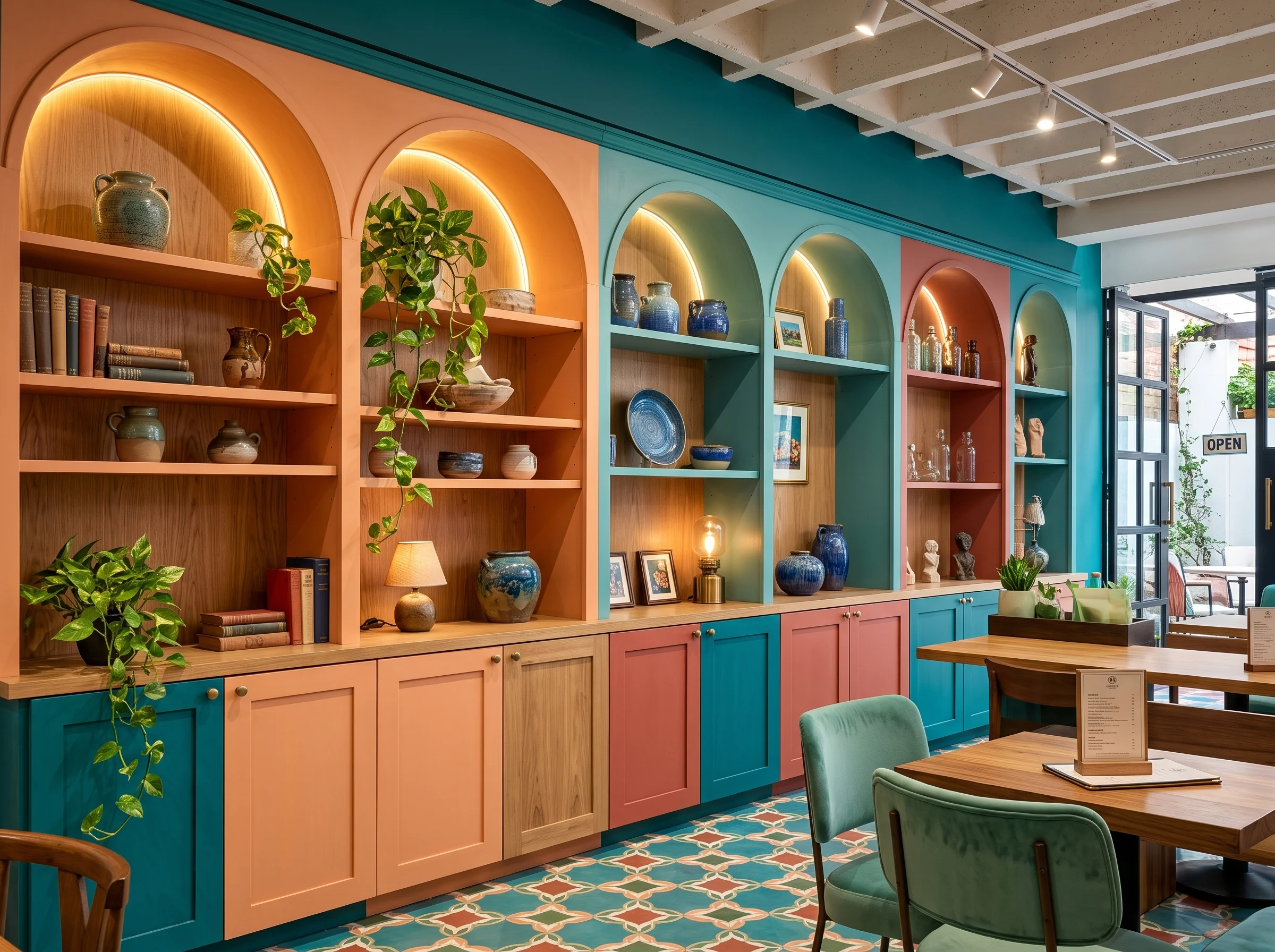 Modern cafe fit-out Dubai