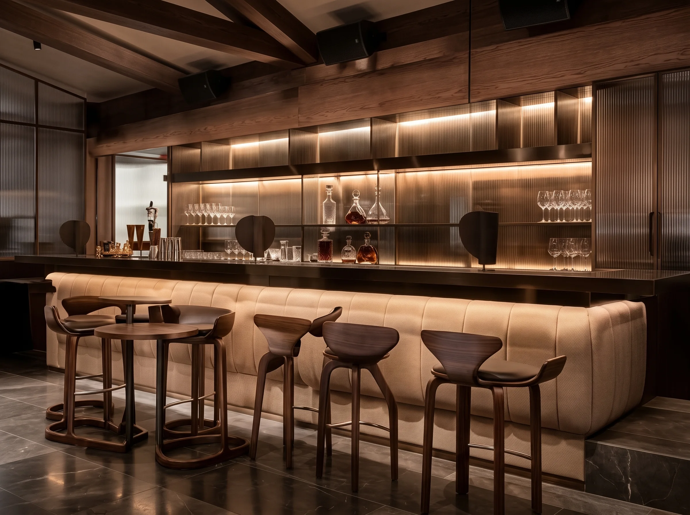 Bar and counter joinery for restaurants Dubai