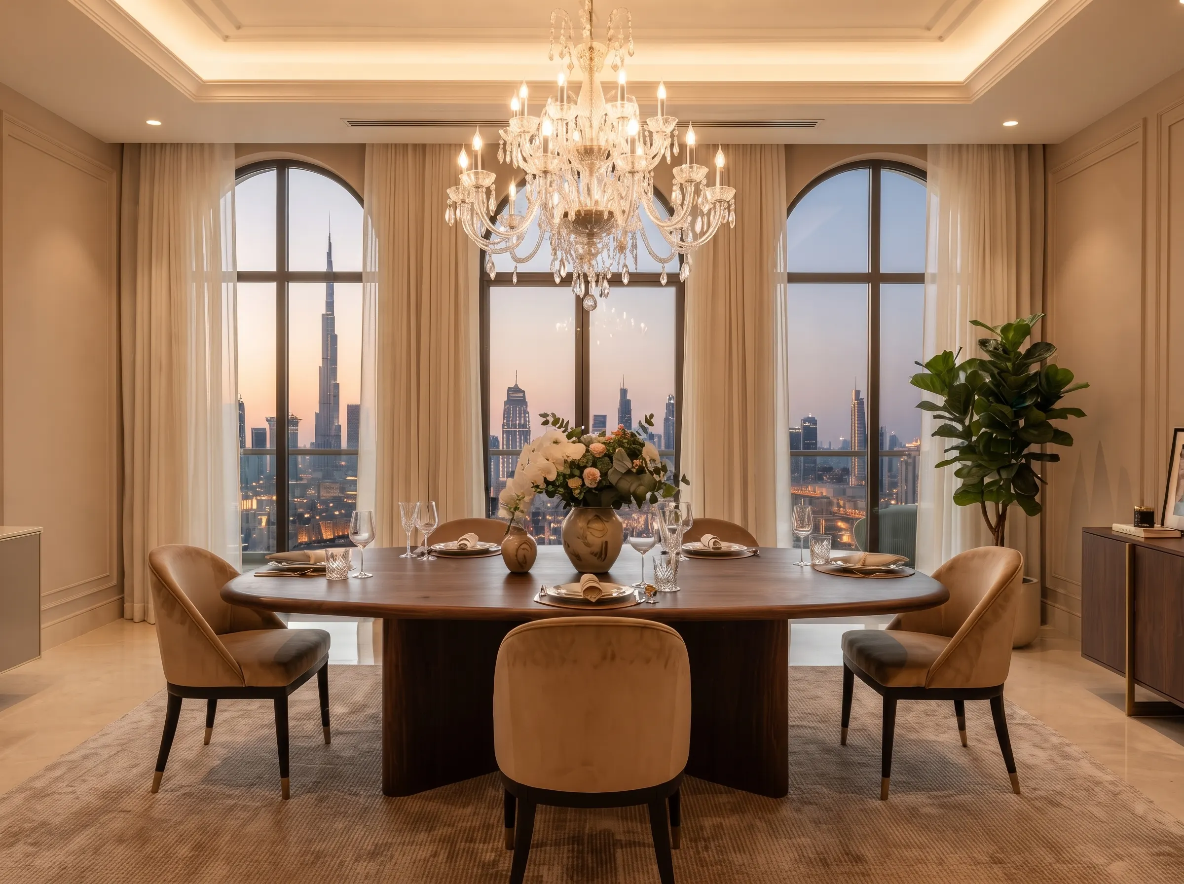 Handcrafted dining tables Dubai