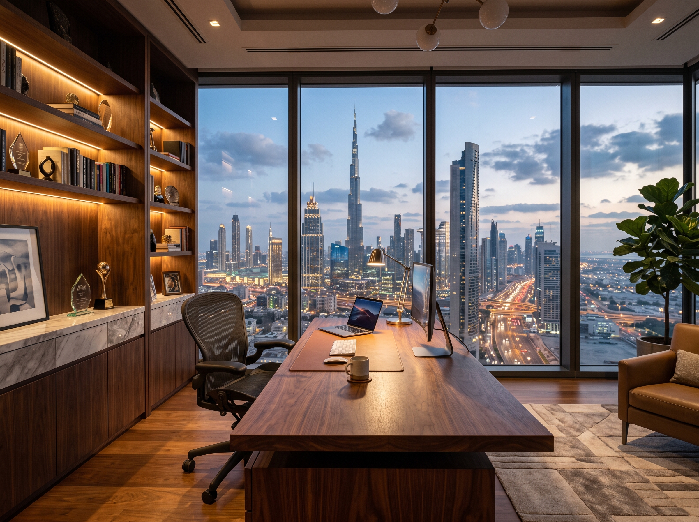 Modern custom home office furniture in Dubai