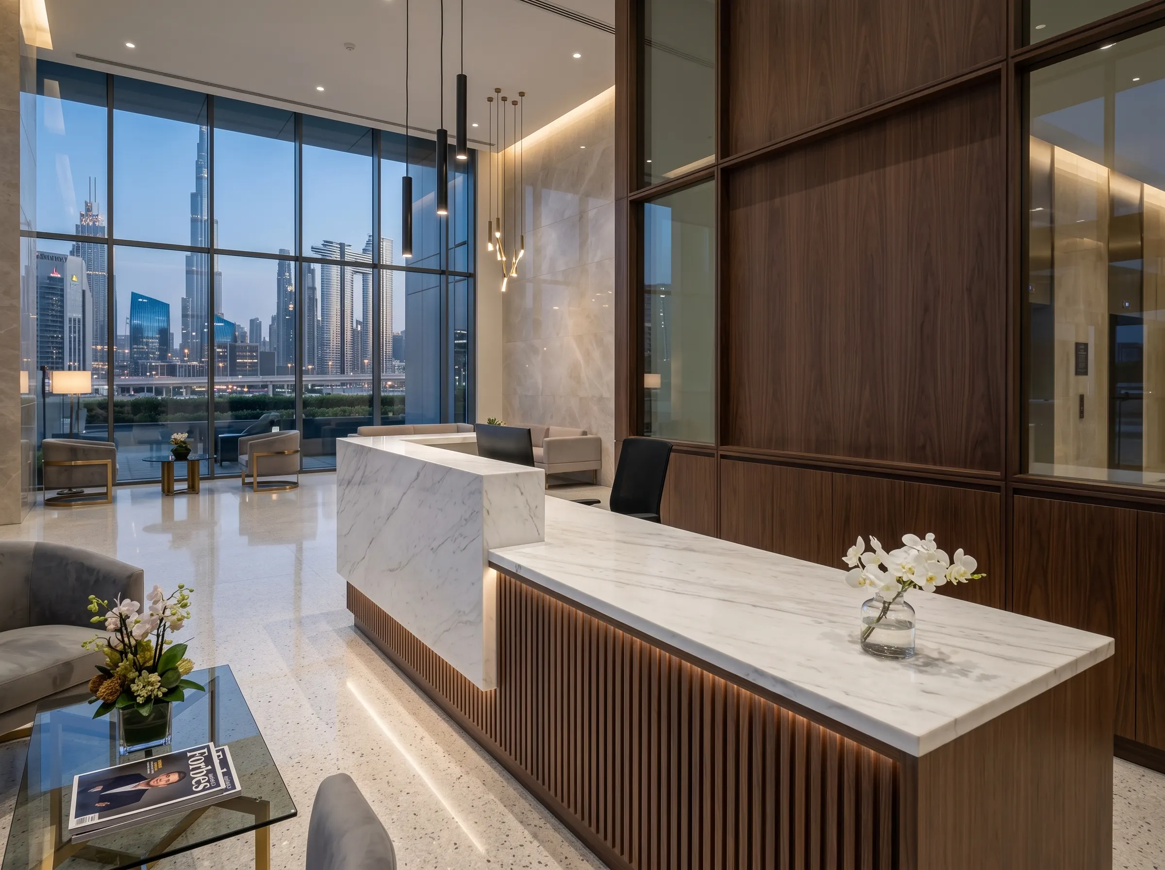 Modern reception desk Dubai