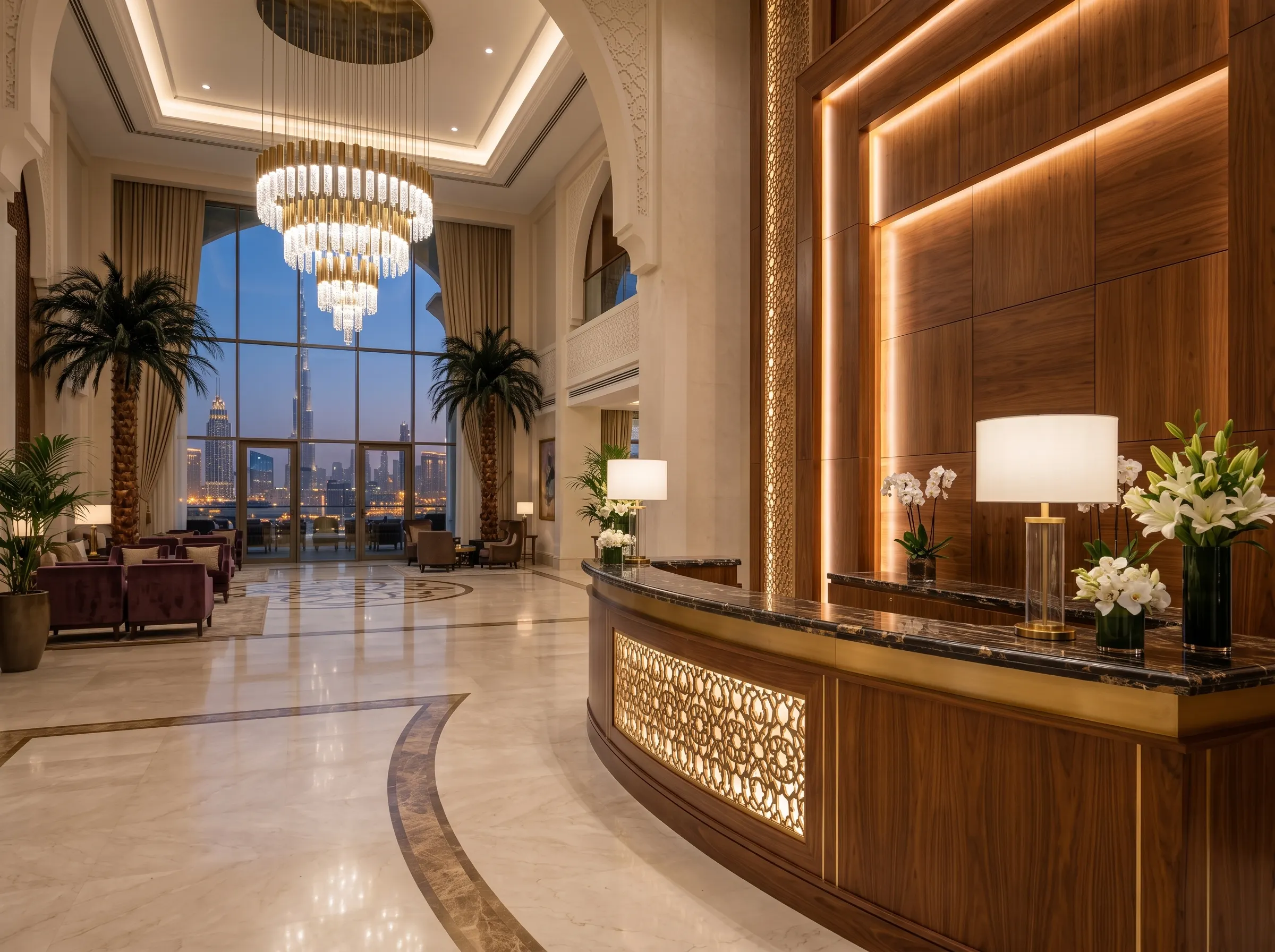 Hotel reception desk Dubai