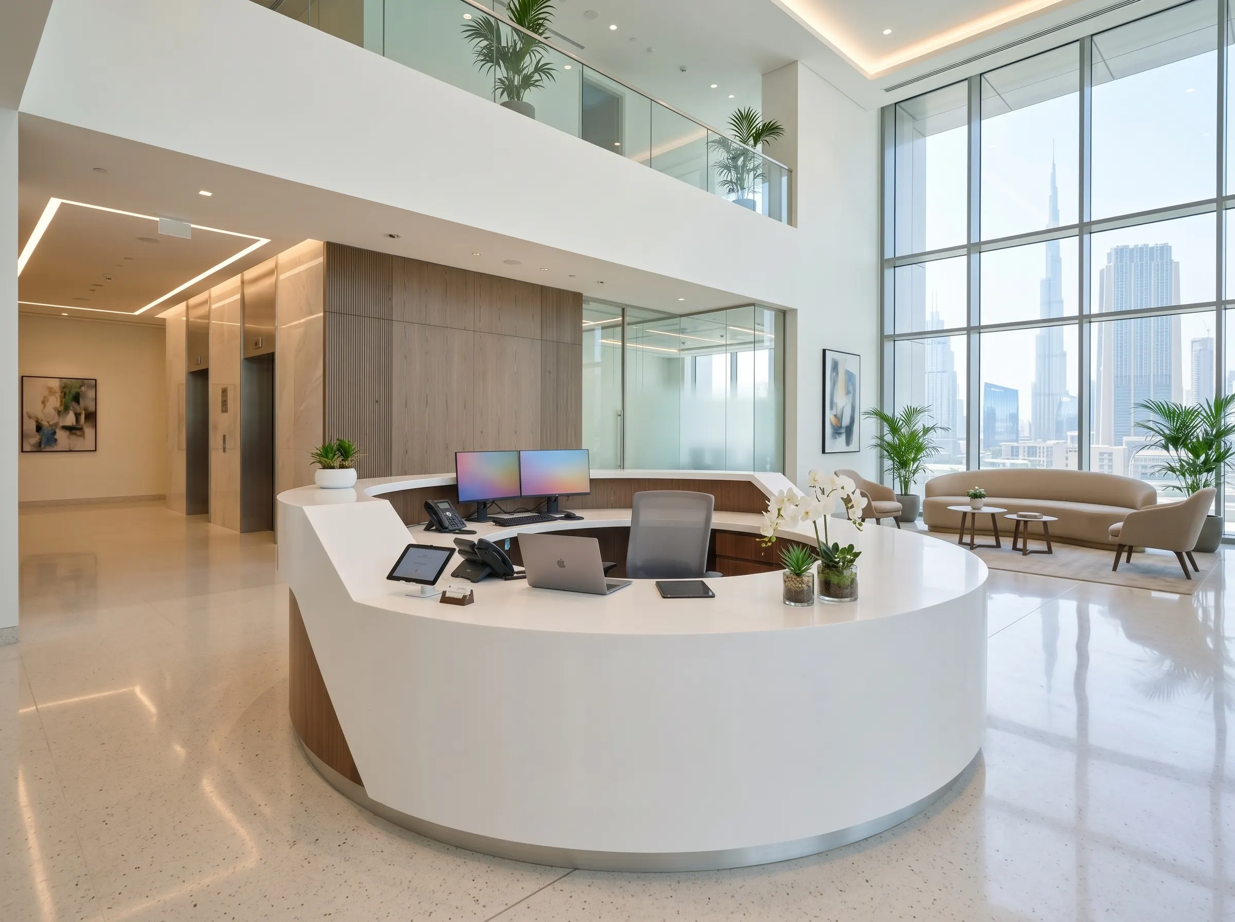 Corporate reception counter Dubai