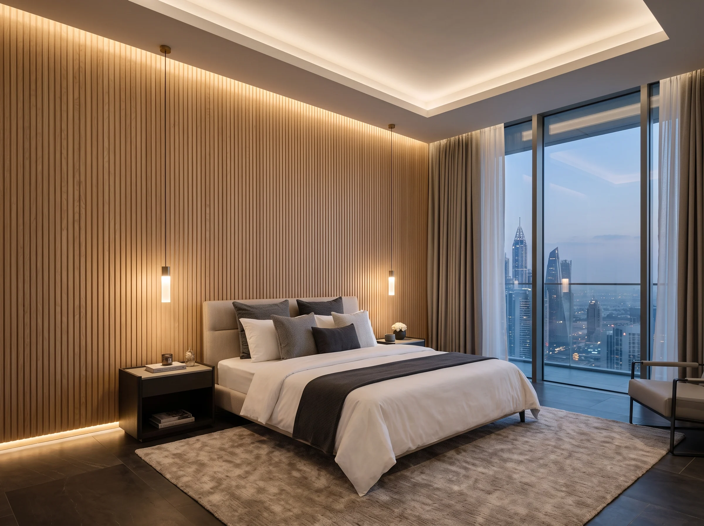 Bedroom wall panelling Dubai